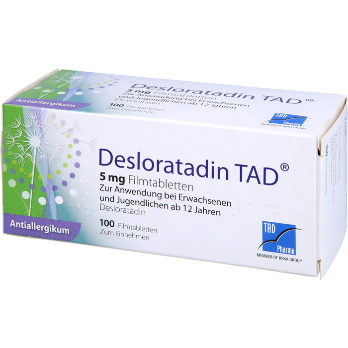 Desloratadin TAD 5 mg Filmtabletten bei Allergien, 100 St. Tabletten