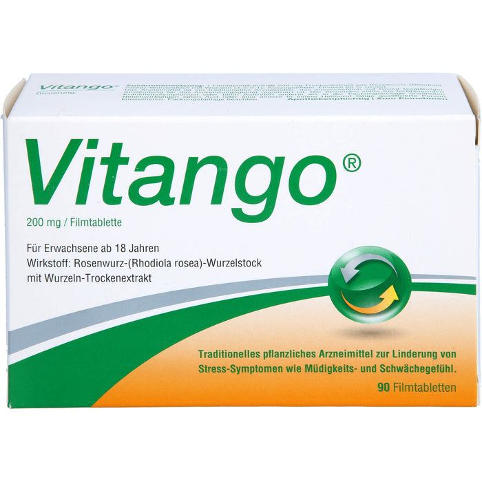 Vitango Tabletten zur Linderung von Stress-Symptomen wie Müdigkeit und Schwächegefühl, 90 St. Tabletten