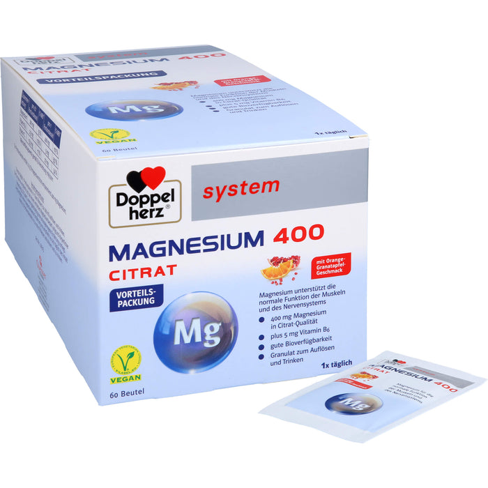 Doppelherz Magnesium 400 Citrat system, 60 pc Sachets