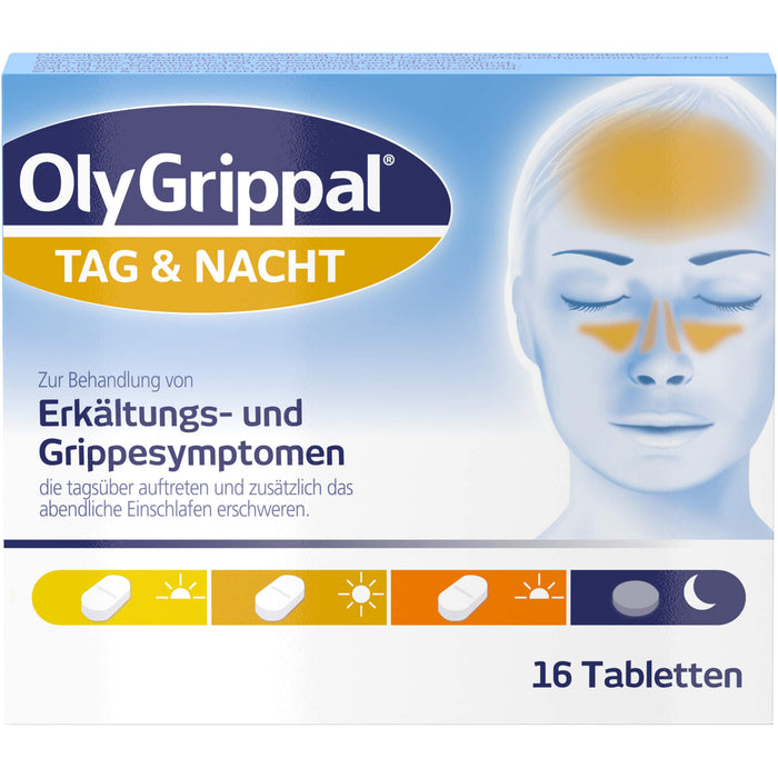 OlyGrippal Tag & Nacht 500 mg/60 mg Tabletten und 500 mg/25 mg Filmtabletten, 16 St. Tabletten