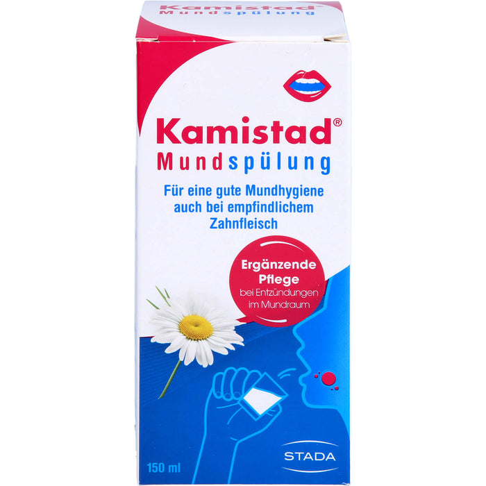 Kamistad Mundspülung bei Zahnfleischentzündungen und Aphten, 150 ml Lösung