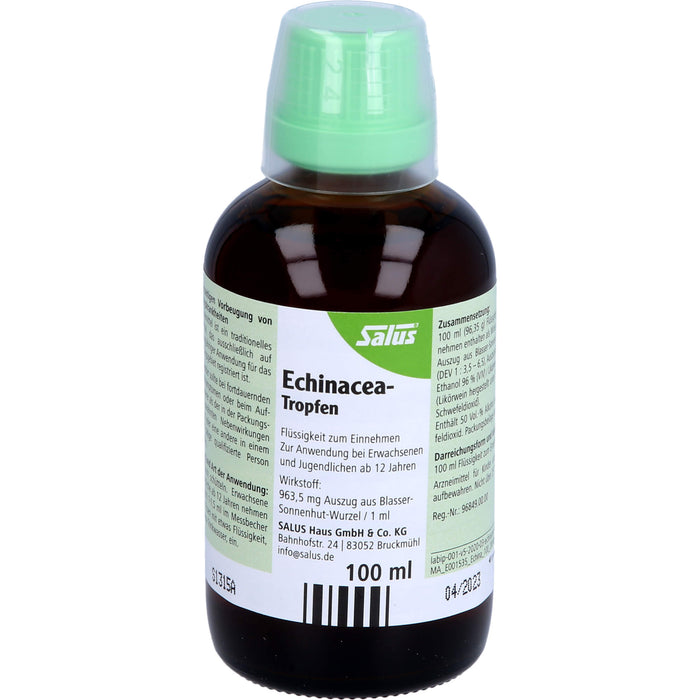 Salus Echinacea-Tropfen zur kurzzeitigen Vorbeugung von Erkältungskrankheiten, 100 ml Solution