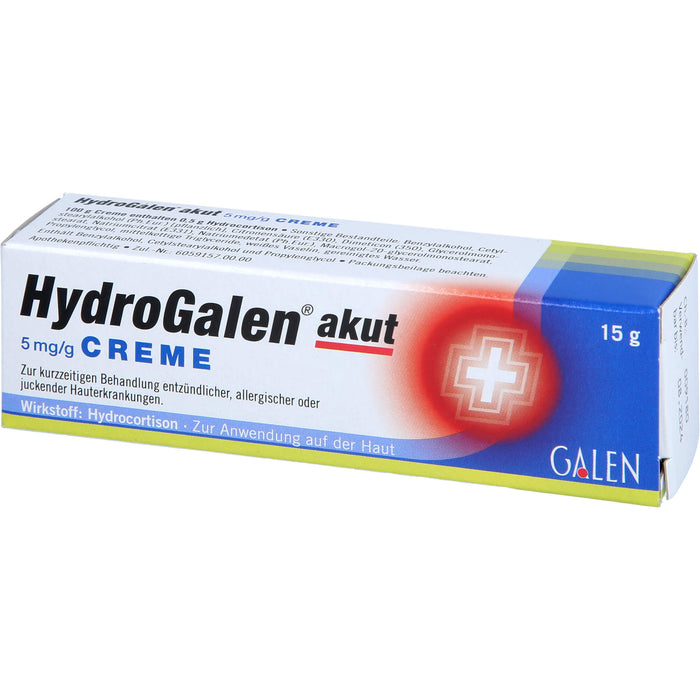 HydroGalen akut 5 mg / g Creme bei entzündlichen, allergischen oder juckenden Hauterkrankungen, 15 g Crème