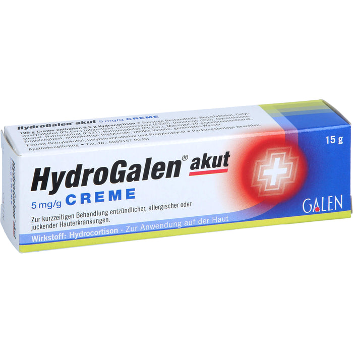 HydroGalen akut 5 mg / g Creme bei entzündlichen, allergischen oder juckenden Hauterkrankungen, 15 g Cream