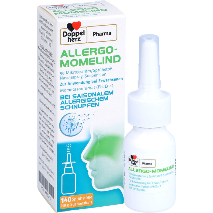 Doppelherz Pharma Allergo Momelind 50 µg bei saisonalem allergischem Schnupfen, 18 g Spray