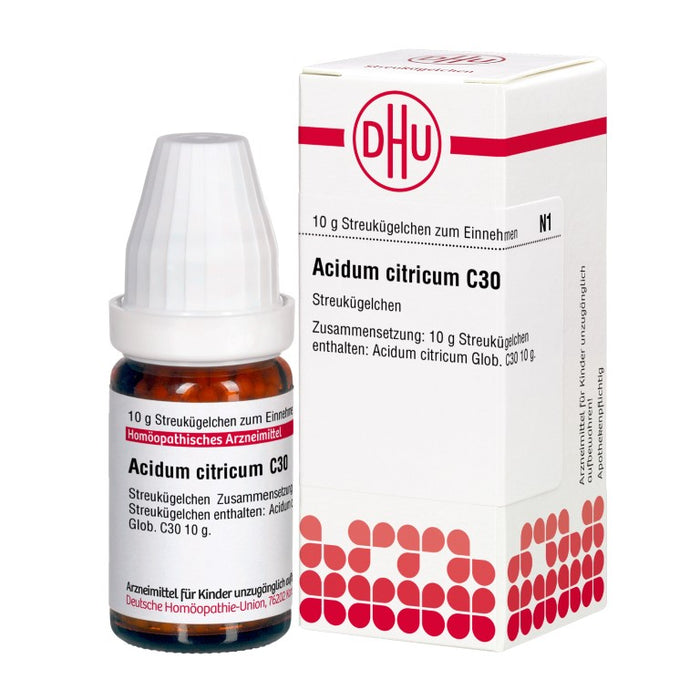 Acidum citricum C30 DHU Globuli, 10 g GLO