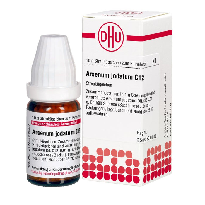 Arsenum jodatum C12 DHU Globuli, 10 g GLO