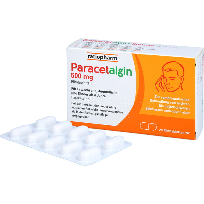 Paracetalgin 500 mg Filmtabletten, 20 pc Tablettes