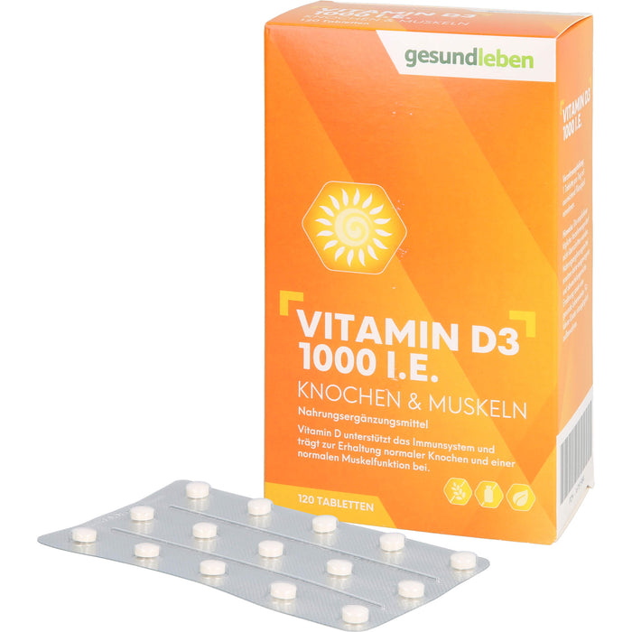 gesund leben Vitamin D3 1000 I.E., 120 St TAB