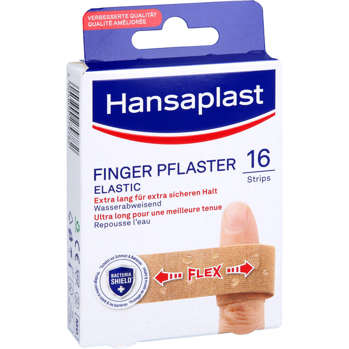 HANSAPLAST ELASTIC Fingerstrips, 16 pcs. Patch