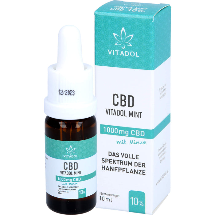 CBD10% Bio Hanfextrakt Öl - Vitadol Mint, 10 ml OEL