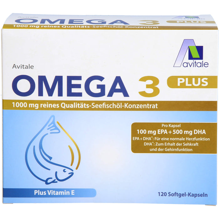 Omega-3 plus 1,000mg DHA 500mg/EPA 100mg + Vit. E, 120 St WKA