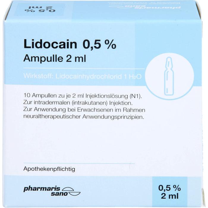 Lidocain Psano Amp 0.5%2ml, 10X2 ml ILO