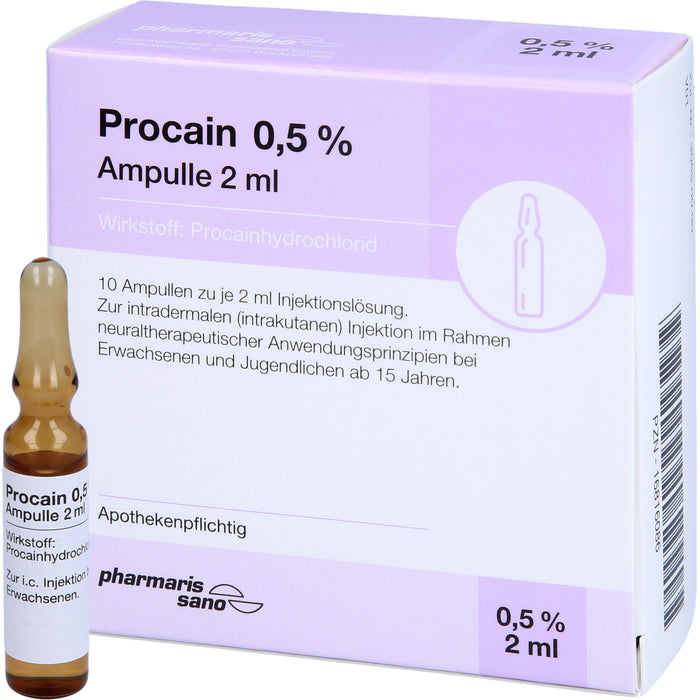 Procain pharmarissano 0,5 % Ampulle 2 ml, 10X2 ml ILO