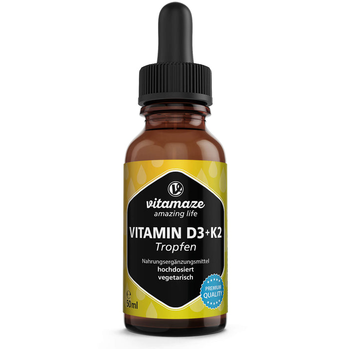 Vitamin D3 K2 1000 IE / 10 ug hochdosiert Tropfen, 50 ml TRO