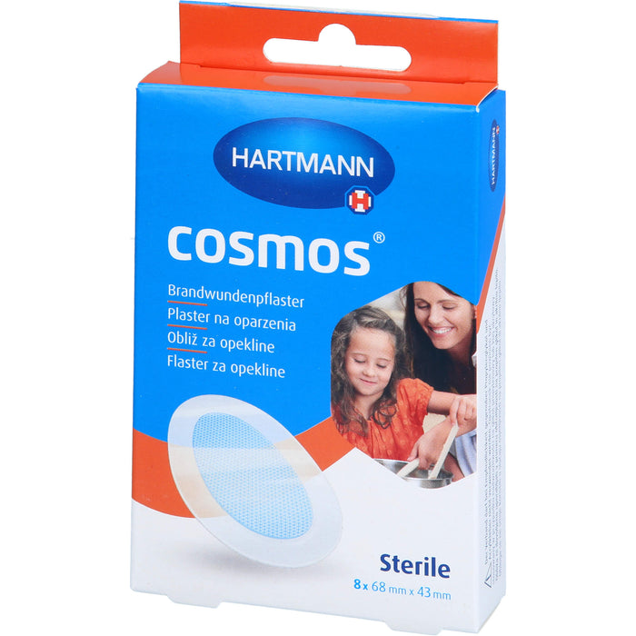 HARTMANN Cosmos sterile Brandwundenpflaster 68 x 43 mm, 8 pc Pansement