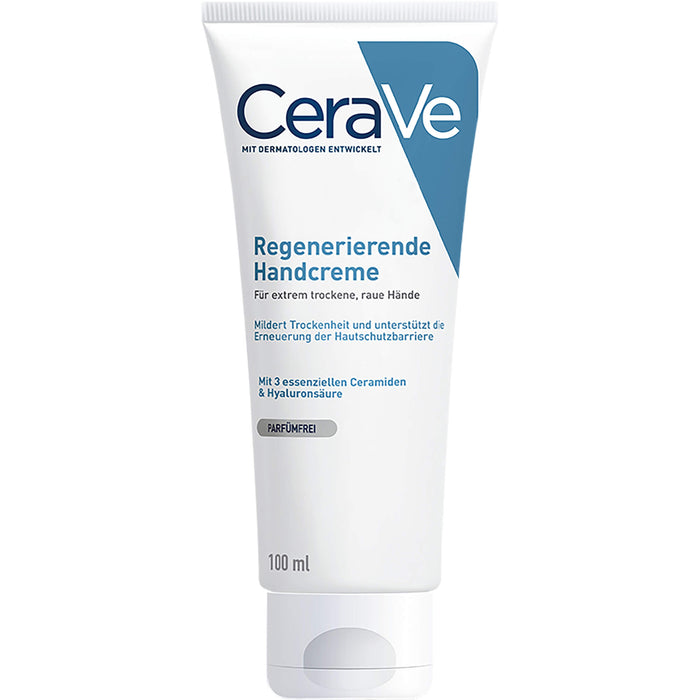 CeraVe regenerierende Handcreme feuchtigkeitsspendende Handpflege mit Hyaluron und Ceramiden, 100 ml Crème