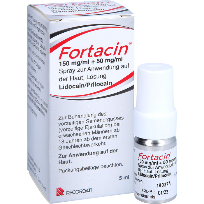 Fortacin 150 mg/ml + 50 mg/ml Spray zur Anwendung auf der Haut, Lösung, 5 ml SPR