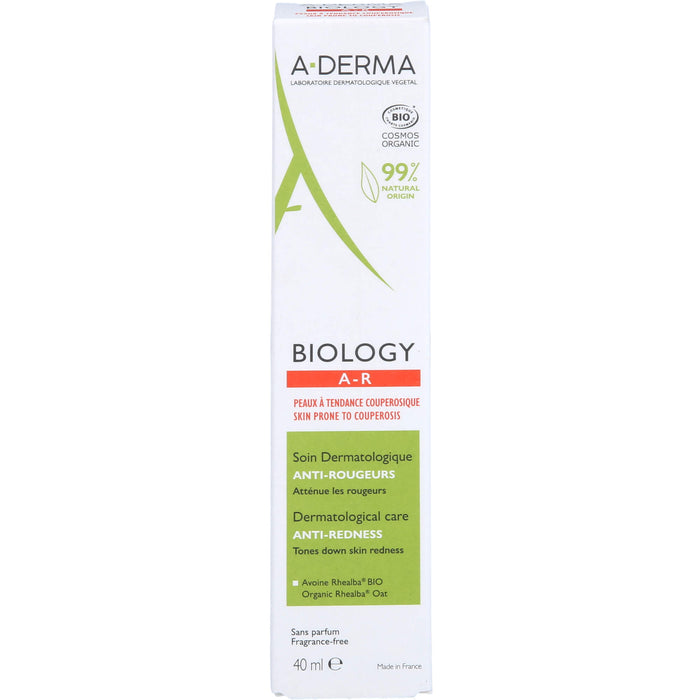 A-DERMA Biology Anti-Rötungspflege dermatologisch, 40 ml CRE