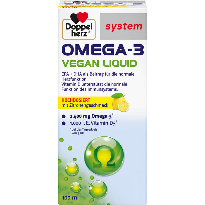 Doppelherz Omega-3 Vegan Liquid system, 100 ml FLU