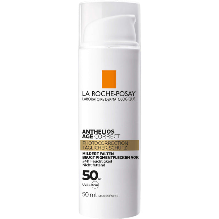 LA ROCHE-POSAY Anthelios Age Correct Creme LSF 50 mildert Falten und beugt Pigmentflecken vor, 50 ml Cream