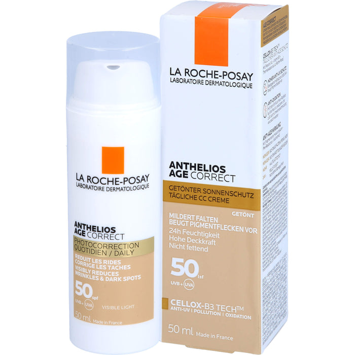 LA ROCHE-POSAY Anthelios Age Correct Getönter Sonnenschutz LSF50, 50 ml Cream