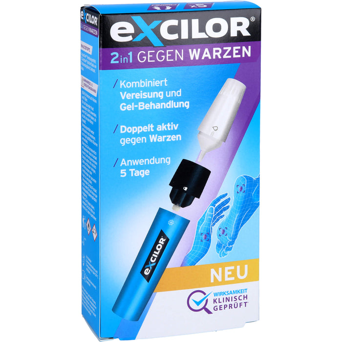 Excilor 2in1 gegen Warzen kombiniert Vereisung und Gel-Behandlung, 1 pcs. Pen