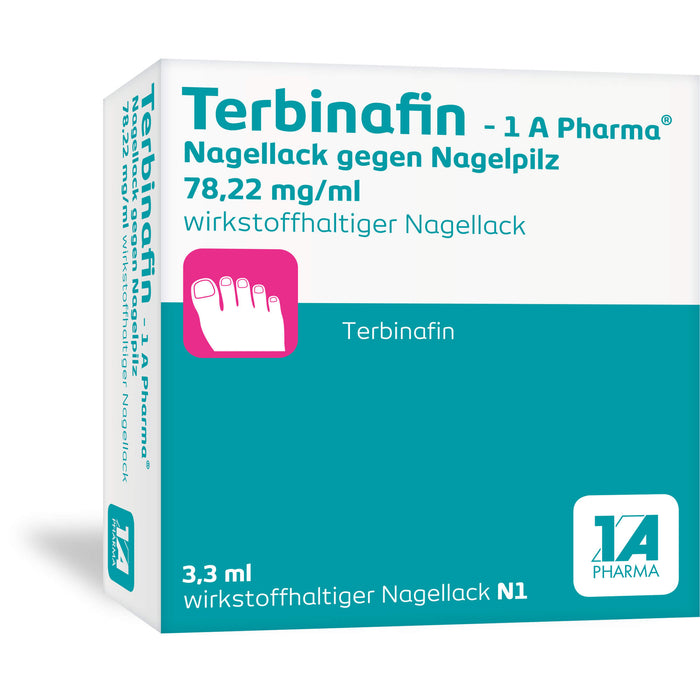 Terbinafin - 1 A Pharma Nagellack gegen Nagelpilz 78,22 mg/ml wirkstoffhaltiger Nagellack, 3.3 ml Lösung