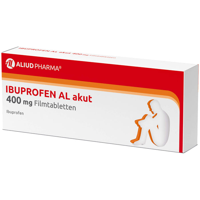 Ibuprofen AL akut 400 mg Filmtabletten bei leichten bis mäßig starken Schmerzen und Fieber, 50 St. Tabletten