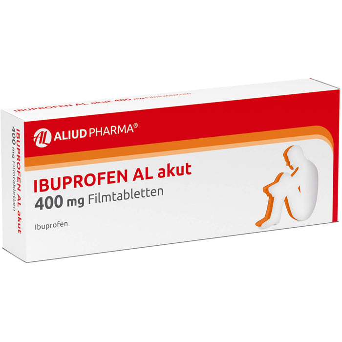 Ibuprofen AL akut 400 mg Filmtabletten bei leichten bis mäßig starken Schmerzen und Fieber, 50 St. Tabletten