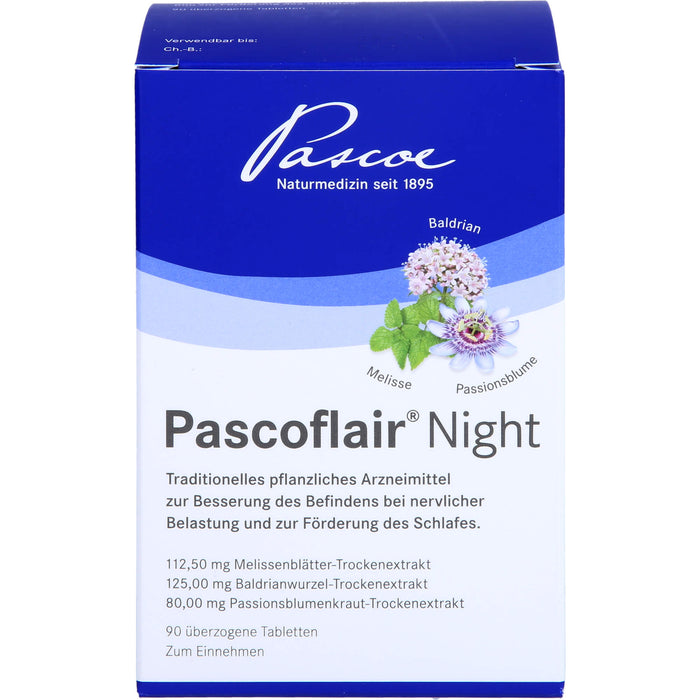 Pascoflair Night Tabletten zur Besserung des Befindens bei nervlicher Belastung und zur Förderung des Schlafes, 90 pc Tablettes