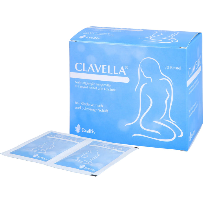 CLAVELLA Pulver bei Kinderwunsch und Schwangerschaft, 30 pcs. Sachets