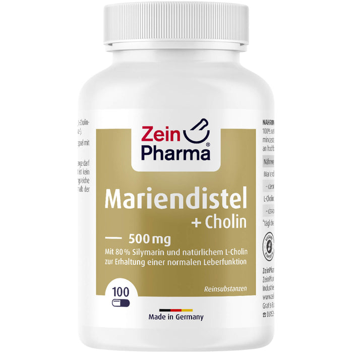 Mariendistel + Cholin Kapseln 80% Silymarin, 100 St KAP