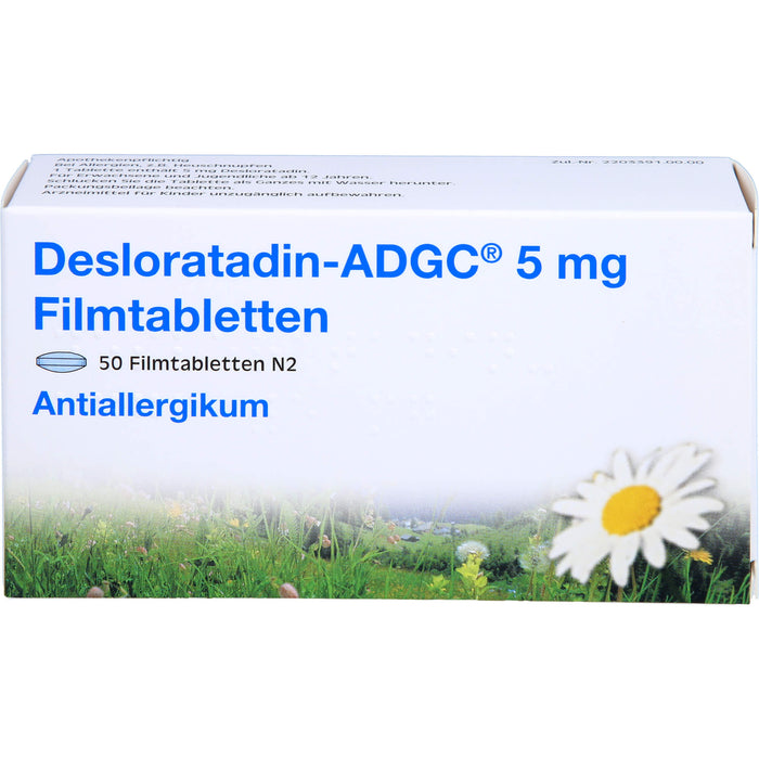 DESLORATADIN ADGC 5 mg Filmtabletten, 50 pc Tablettes