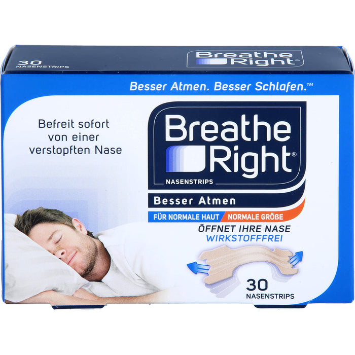 Besser Atmen Breathe Right Nasenpflaster beige normal, 30 pc Pansement