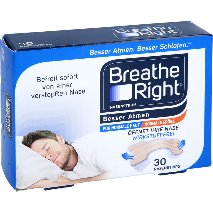 Besser Atmen Breathe Right Nasenpflaster beige normal, 30 pc Pansement