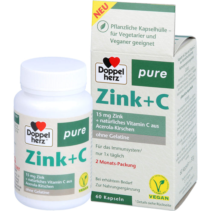 Doppelherz Zink + C pure, 60 St. Kapseln