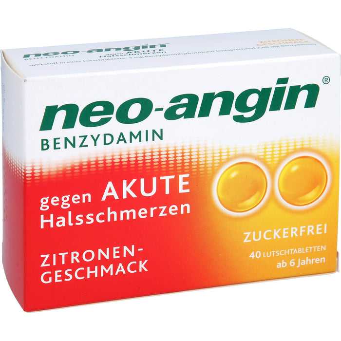 neo-angin Benzydamin gegen akute Halsschmerzen Zitronengeschmack, 3 mg Lutschtabletten, 40 St LUT