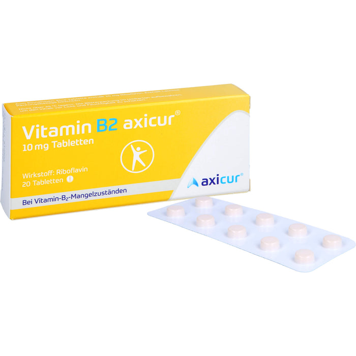 Vitamin B2 axicur 10 mg Tabletten bei Vitamin B2 Mangelzuständen, 20 pc Tablettes