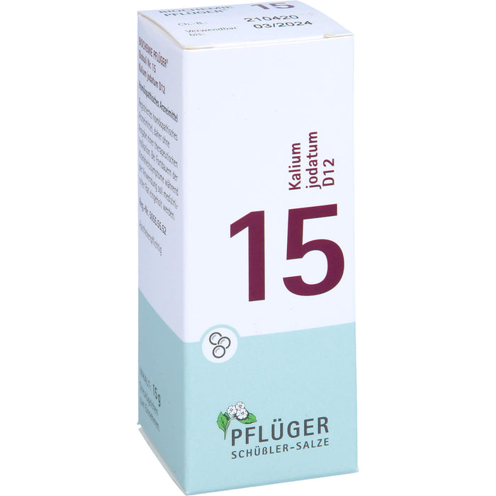 Biochemie Nr.15 Kalium jodatum D12 Pflüger Globuli, 15 g GLO