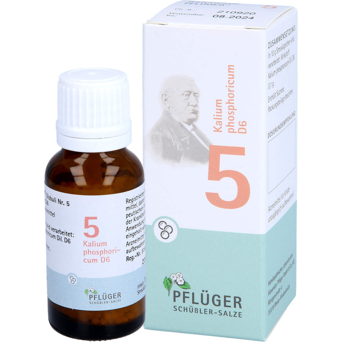 Biochemie Nr.5 Kalium phosphoricum D6 Pflüger Globuli, 15 g GLO