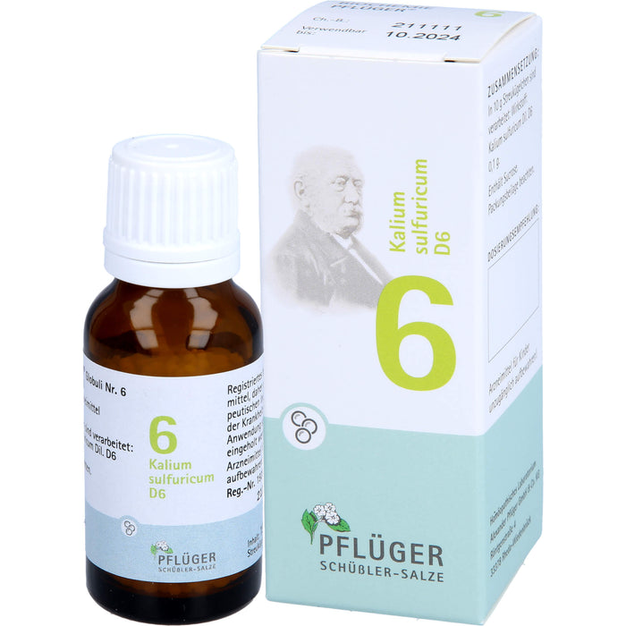 Biochemie Nr.6 Kalium sulfuricum D6 Pflüger Globuli, 15 g GLO