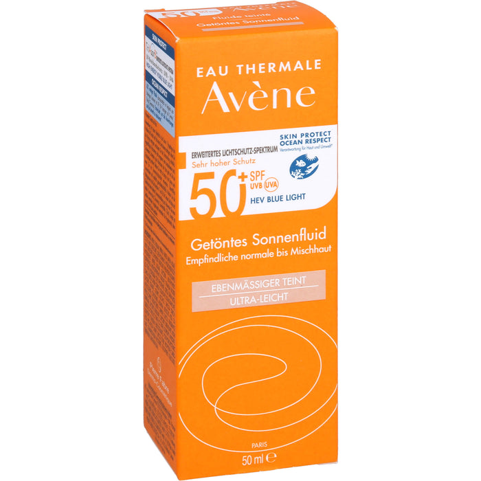 Avène Getöntes Sonnenfluid SPF 50+ für empfindliche normale bis Mischhaut, 50 ml Crème