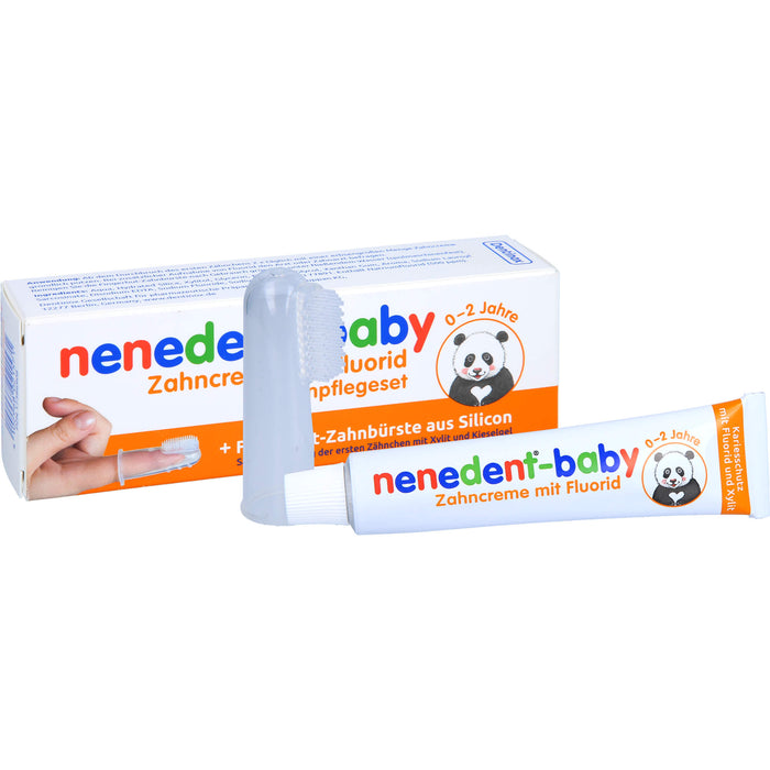 nenedent-baby Zahncreme mit Fluorid Zahnpflegeset, 20 ml ZCR