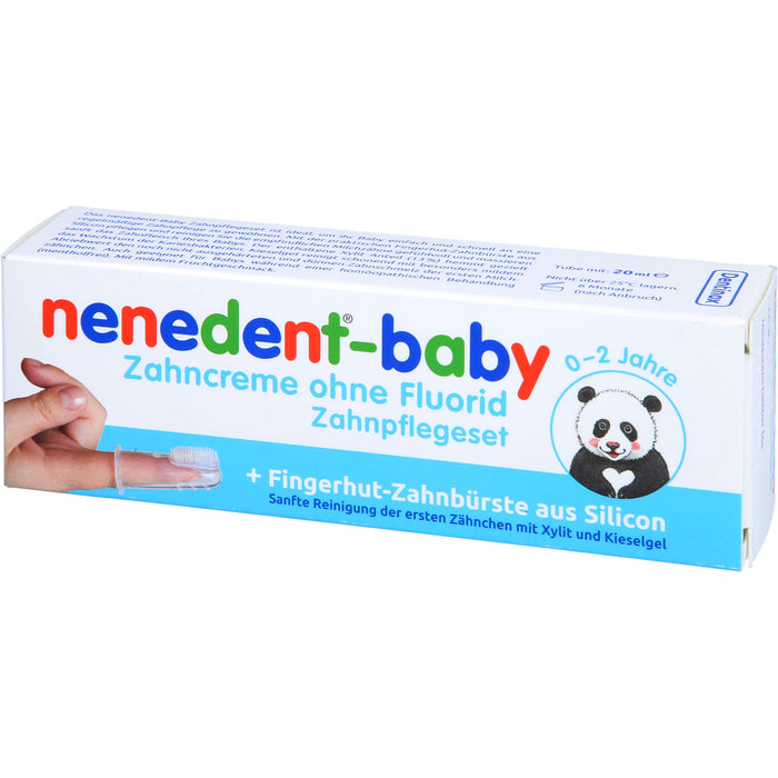 nenedent-baby Zahncreme o. Fluorid Zahnpflegeset, 20 ml ZCR