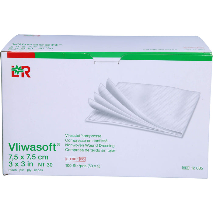 VLIWASOFT VLIESKOMPRESSEN 7,5X7,5 CM STERIL 6L., 50X2 St KOM