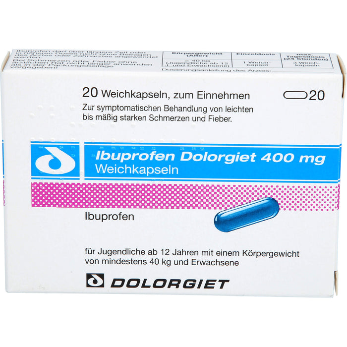 Ibuprofen Dolorgiet 400 mg Weichkapseln, 20 St WKA