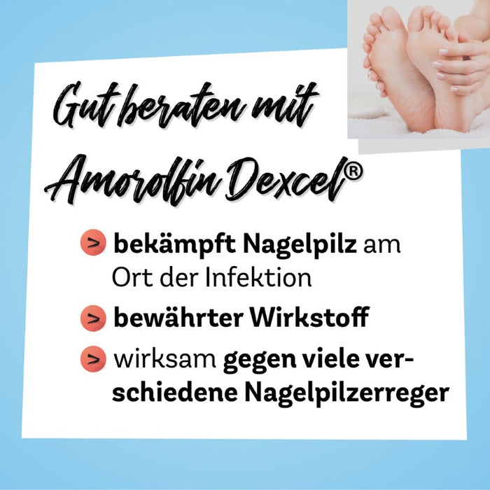 Amorolfin Dexcel 50 mg/ml Lösung bei Nagelpilzinfektionen, 2.5 ml Nail varnish containing active ingredients