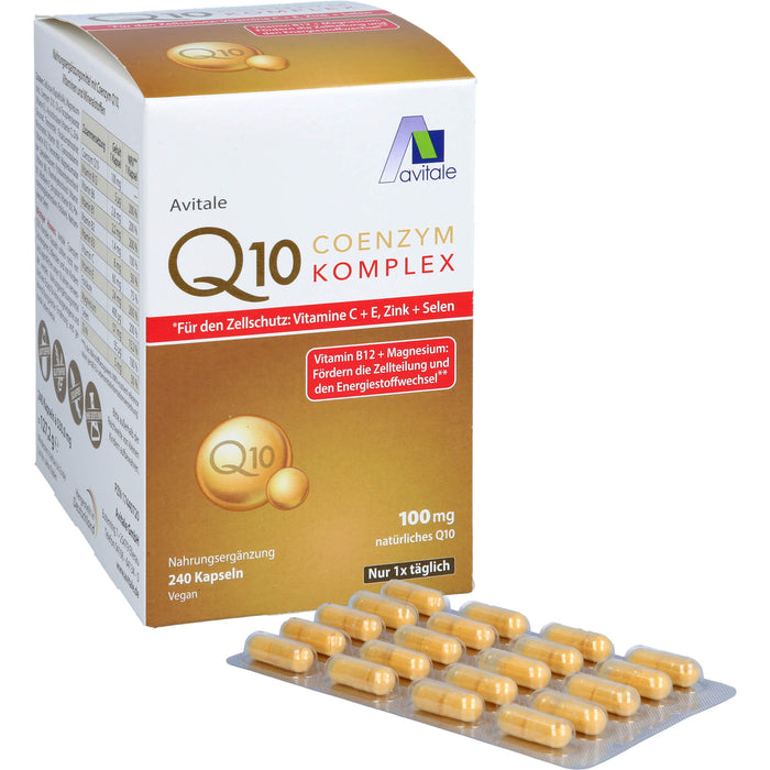 Coenzym Q10 100 mg Kapseln+Vitamine+Mineralstoffe, 240 St KAP