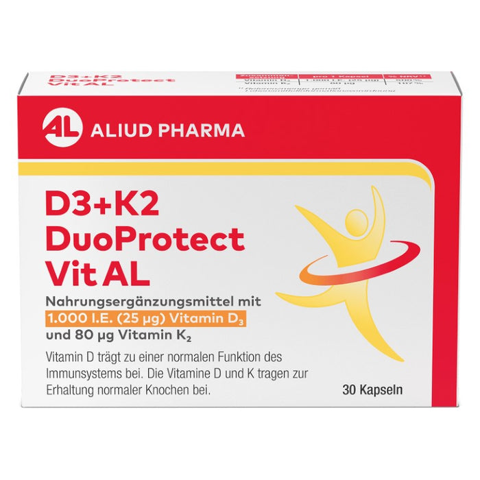 D3+K2 DuoProtect Vit AL 1000 I.E./80 ug Kapseln, 30 St. Kapseln